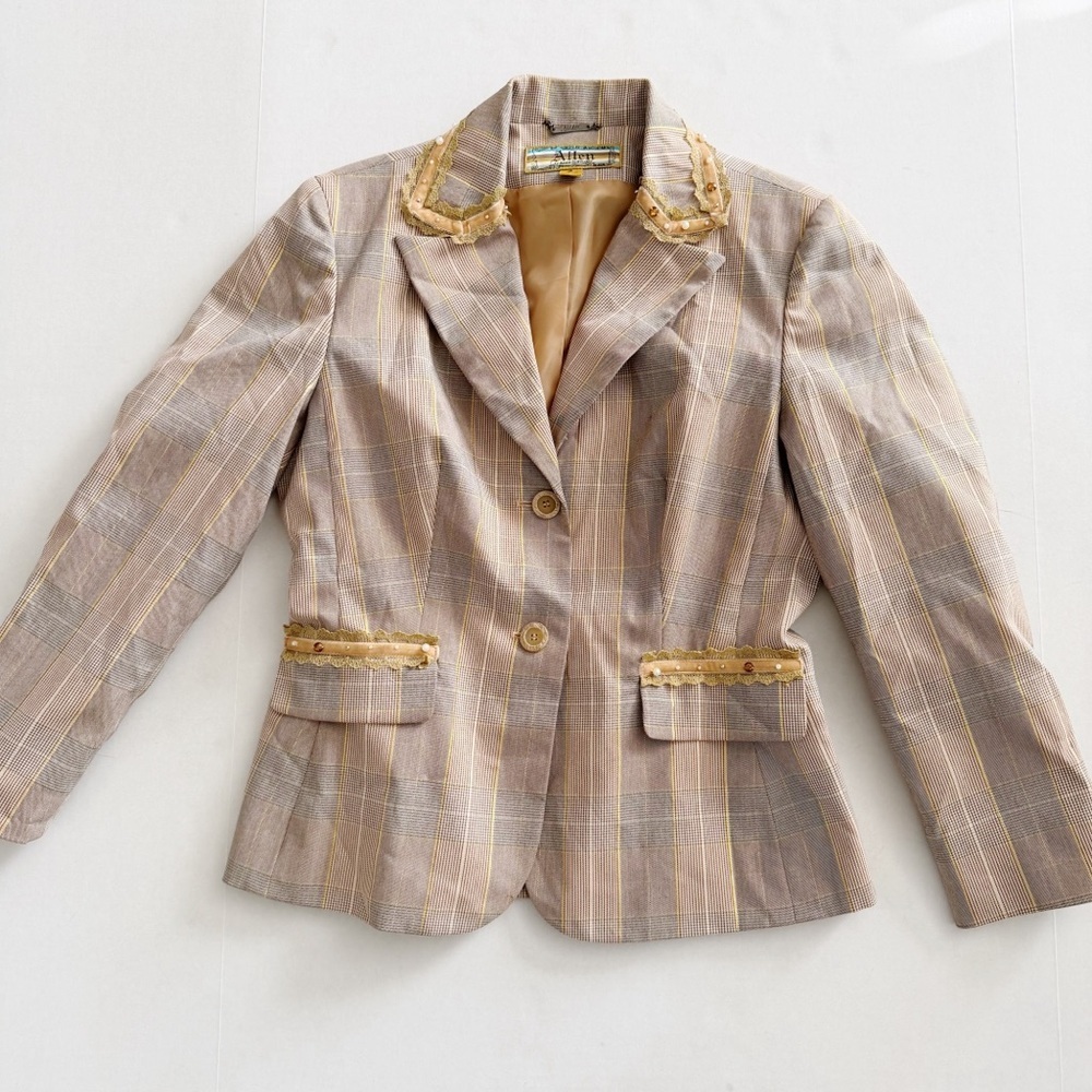 Allen Schwartz Blazer Y2K 90s vintage cottagecore academia soft grunge